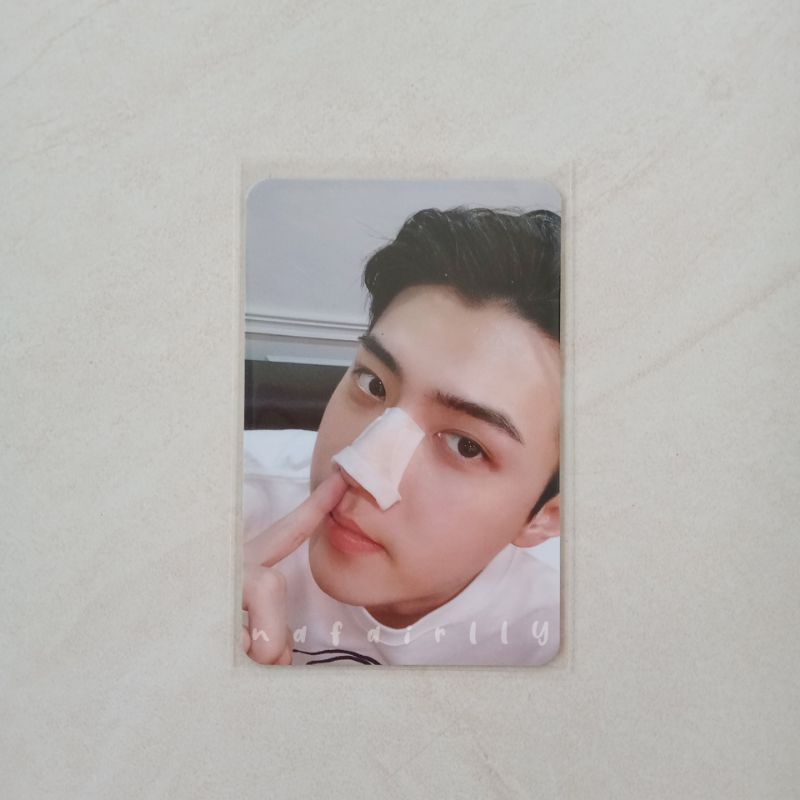 [DAMAGE] PHOTOCARD PC SEHUN WHAT A LIFE WAL YELLOW POREPACK KOMEDO