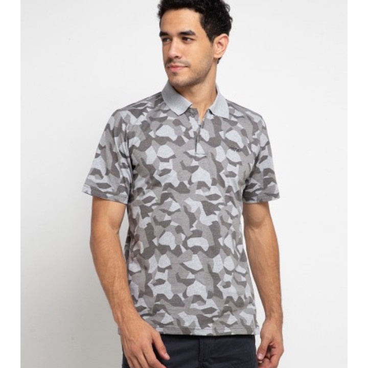 KAOS POLO MGEE BRAVO C001 - LIGHT GREY - KAOS LENGAN PENDEK