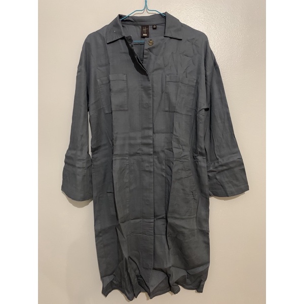 Uniqlo Hana Tajima Grey Shirt Dress