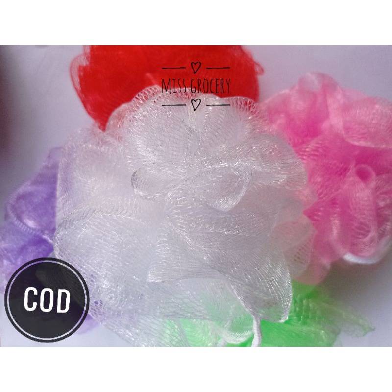 spon mandi/bath sponge/spons warna/shower puff/alat mandi/penggosok mandi