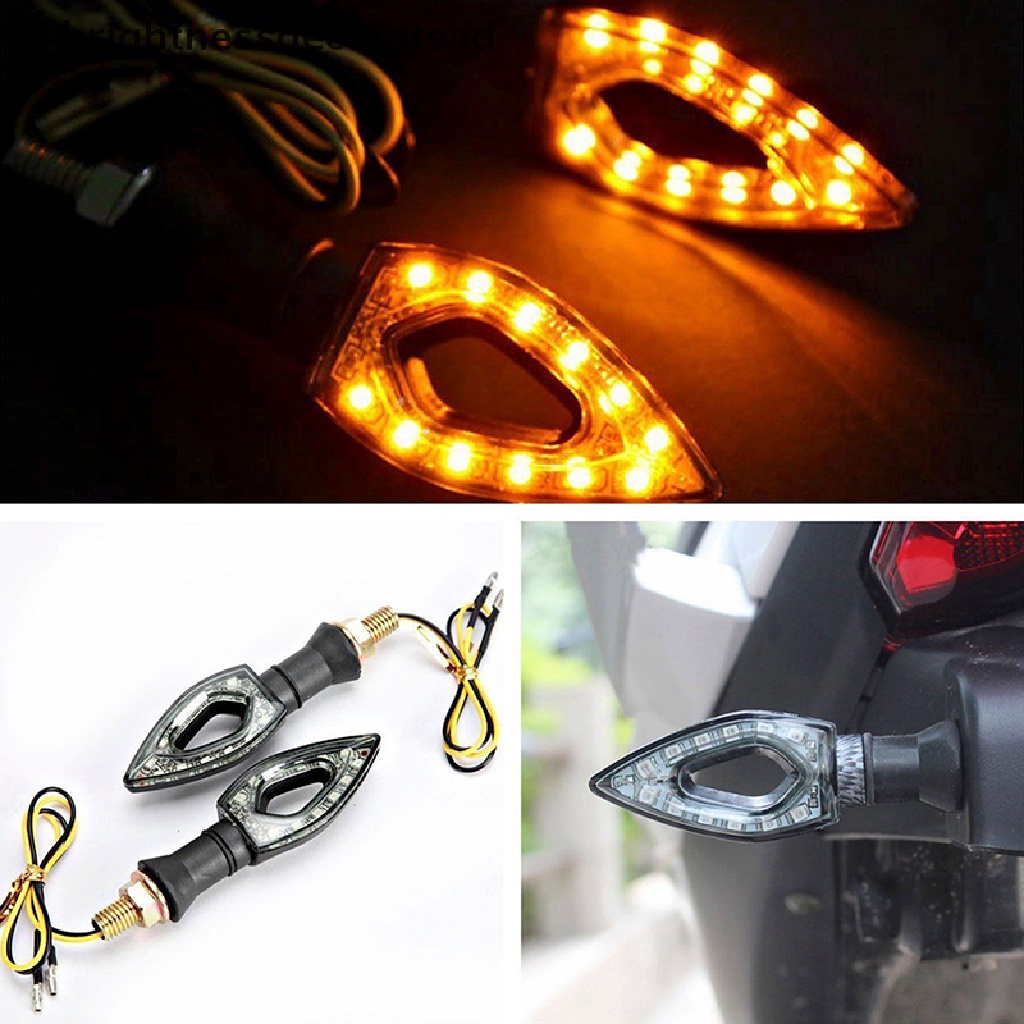 1pc Lampu Indikator Sinyal Belok Led Universal Warna Amber Untuk Motor