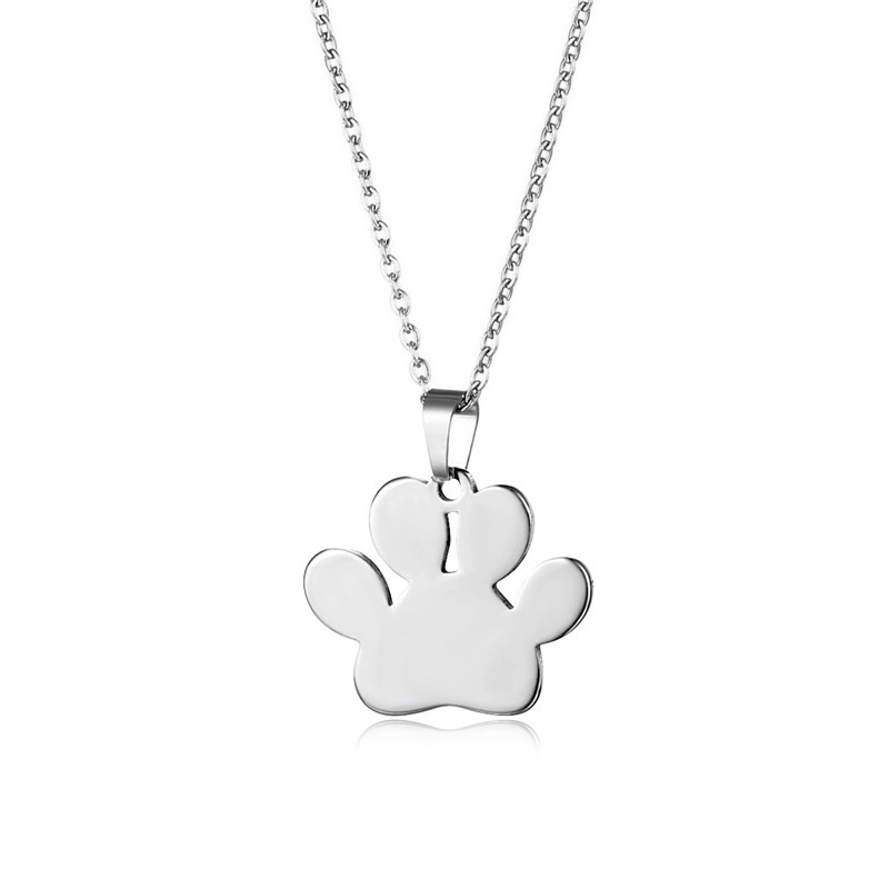 Trendi lucu anjing paw kalung fashion sederhana anjing paw liontin klavikula kalung ornamen