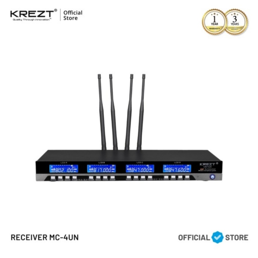 Microphone  Mic Wireless Conference KREZT MC 4UN Original Microphone Conference Podium Wireless 4 Channel Mic Rapat Original