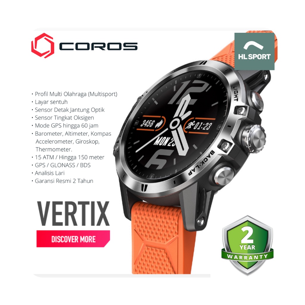 Coros VERTIX GPS Adventure Watch Garansi Resmi Indonesia 2 Tahun