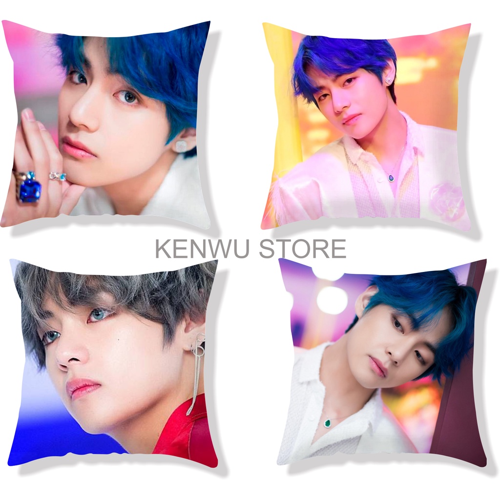 Bantal V BTS 30x30 cm Part 1 #V 001-010/ Bantal Sofa V BTS / Bantal BTS Group, Bantal Sofa , Bantal Kado