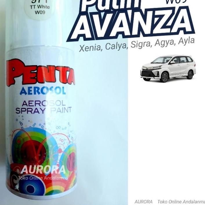 ⛄Jangan Sampai Kehabisan Pilox Penta Aerosol 971 White TT W09 Pilok Putih Avanza Cat Pylox Toyota Ag