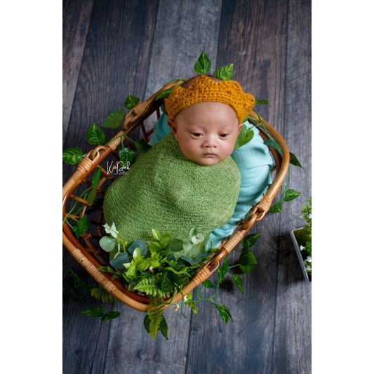 Baby knitted photo props wrap stretch blanket | bedong rajut photography | Warna 1 |