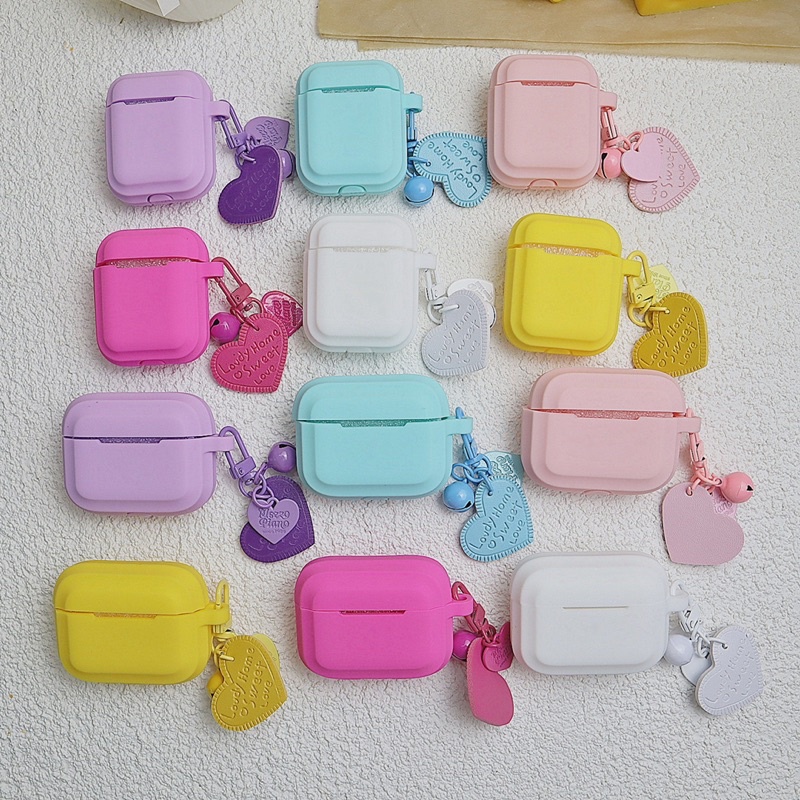 Colorful Matte Sweet Heart Softcase for Airpods 1 2 Pro 3 Case Casing Airpods Lucu
