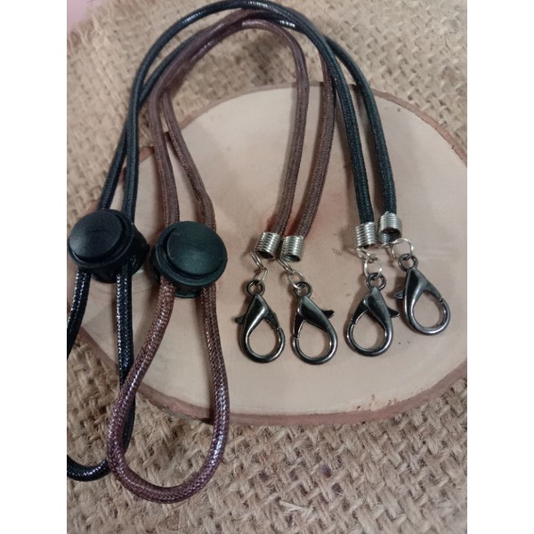 strap masker 2in1 polos - hitam&coklat