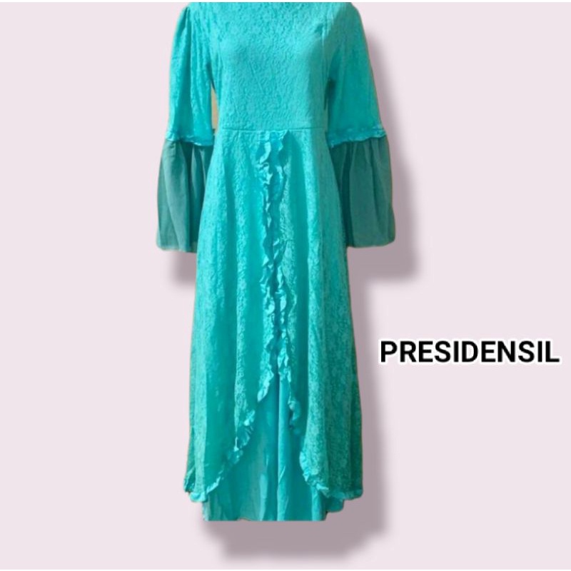 Murah * Gamis Wanita Hitam Baju Party Lilac Ungu Muslim Resepsi Gamis Brukat Mocca- Putih-Maron-Dust