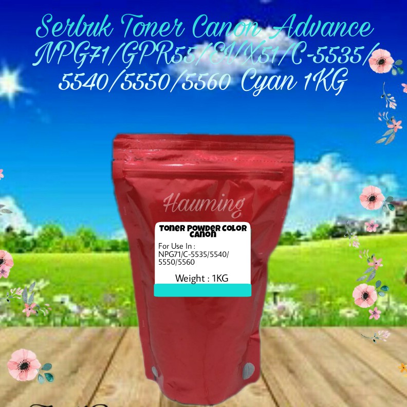 Serbuk Toner Canon Advance NPG71 NPG 71 C-EXV51 GPR55 IR ADV C5535 C5540 C5550 C5560 Cyan 1kg