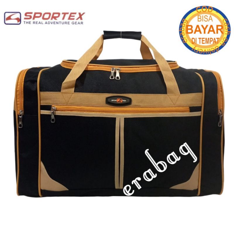 Tas Pakaian Travel Bag Jumbo Hitam SPORTEX Selempang Jinjing 0202