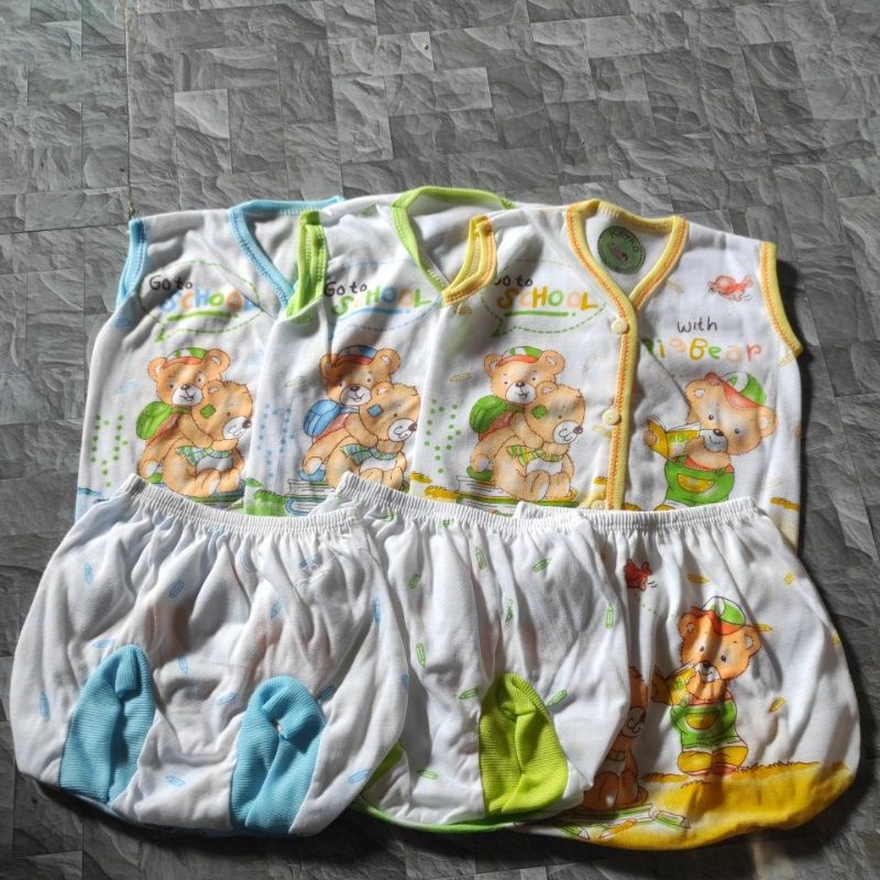 3 setelan baju tanpa lengan + celana