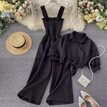 Jumpsuit Korea Style / Oneset  Ceril Jumpsuit/ Setelan Wanita Terbaru/ Setelan Korean/ Jumpsuit Korea Terlaris / Terbaru Kekinian