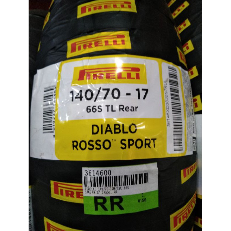 Ban Belakang ukuran 140/70 Ring 17 Pirelli Diablo Rosso Sport For CBR,CB150,R15,R25,Mt25,Gsx