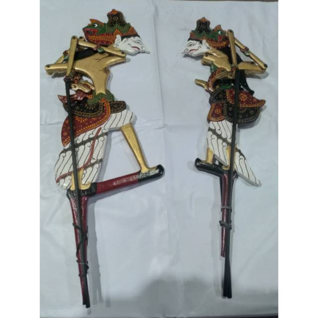 (BISA COD) SEPASANG WAYANG RAMA SHINTA WARNA CANTIK UKURAN L FINISHING HALUS 56x14 cm - DEKORASI