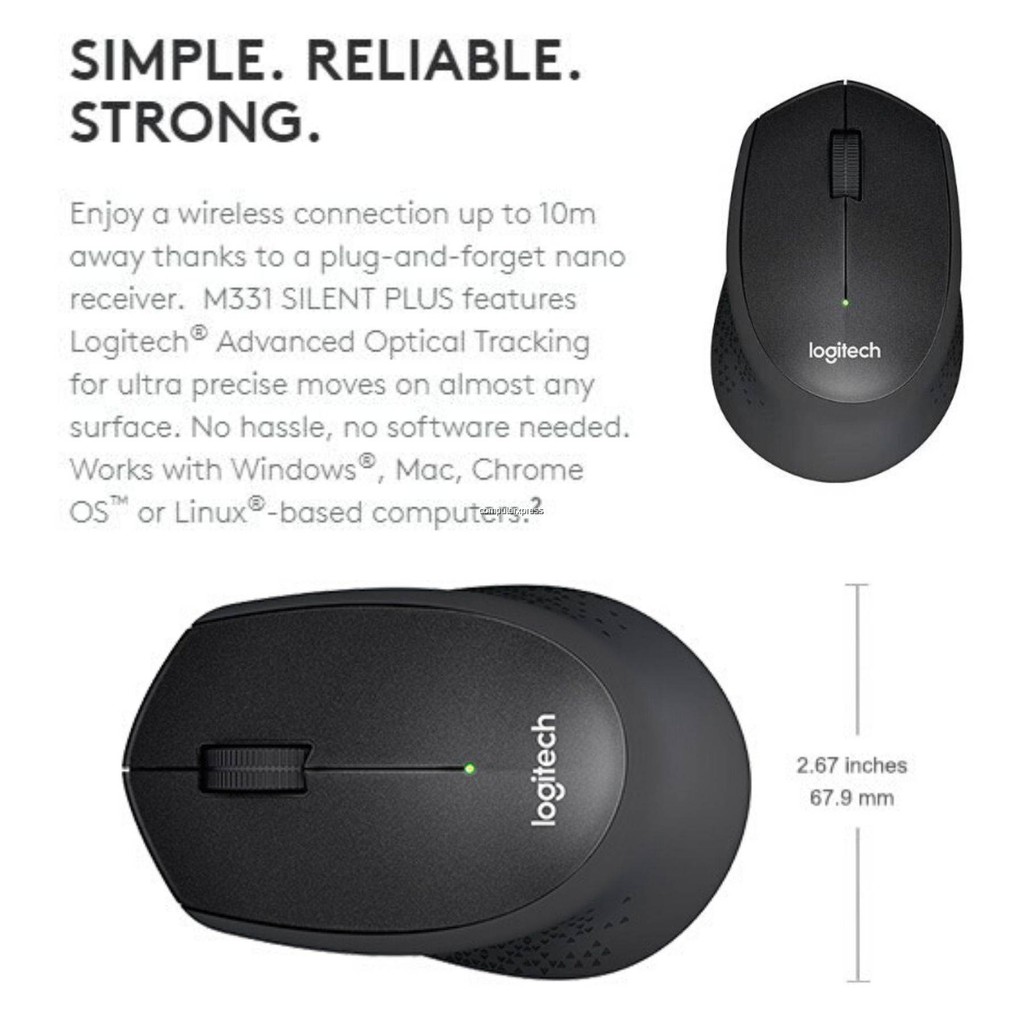 Logitech M331 Silent Plus Mouse Wireless M 331