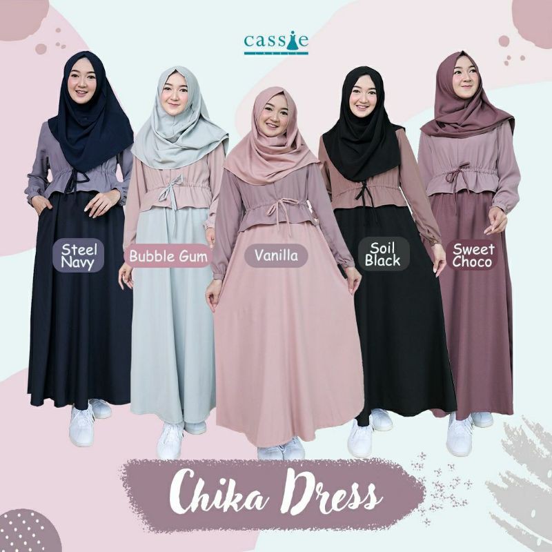 chika dress by cassielabel (dress serut perut busui friendly)
