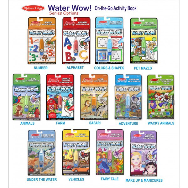 Melissa and Doug Water Wow buku mewarnai