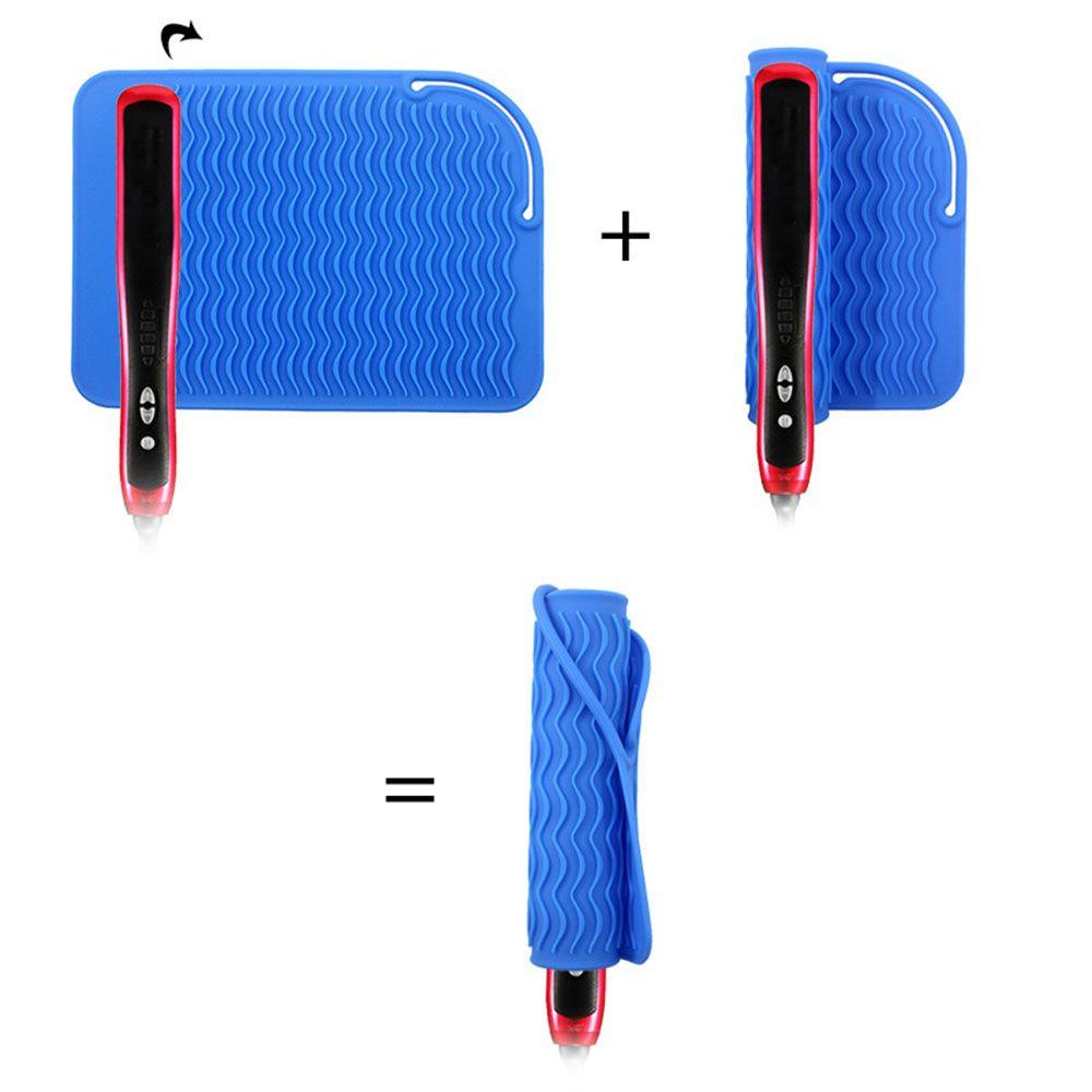 AUGUSTINA Silicone Mat Pouch Professional Home Non-slip Alat Styling Multi Fungsi Untuk Besi Datar