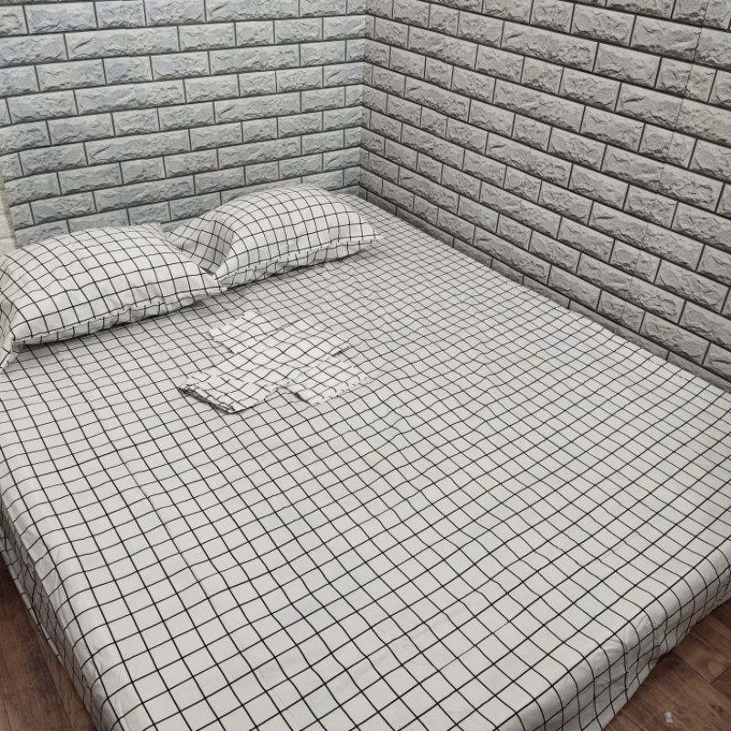 SPREI HOME MADE KOTAK HITAM PUTIH PUTIH Shopee Indonesia SPREI HOME MADE KOTAK HITAM PUTIH PUTIH Shopee Indonesia