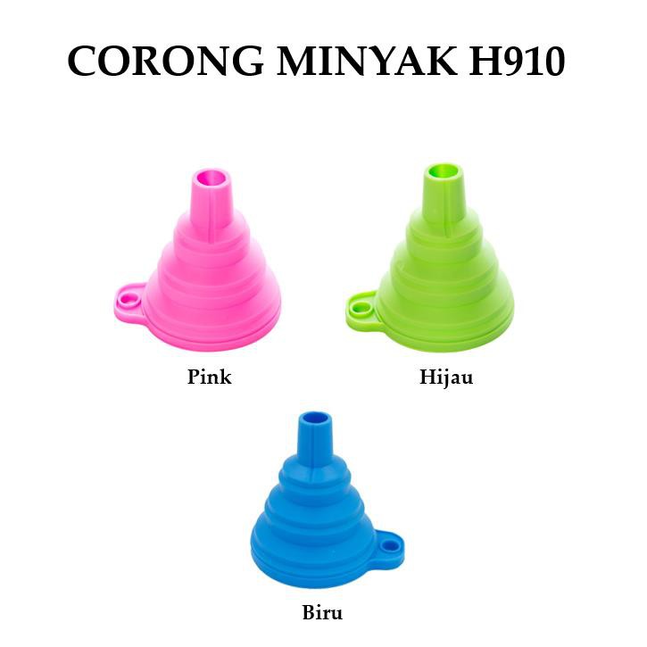 Grosir - H910 Corong Lipat Minyak / Corong Air &amp; Minyak Bentuk Bulat / Corong Bulat Bahan Silikon