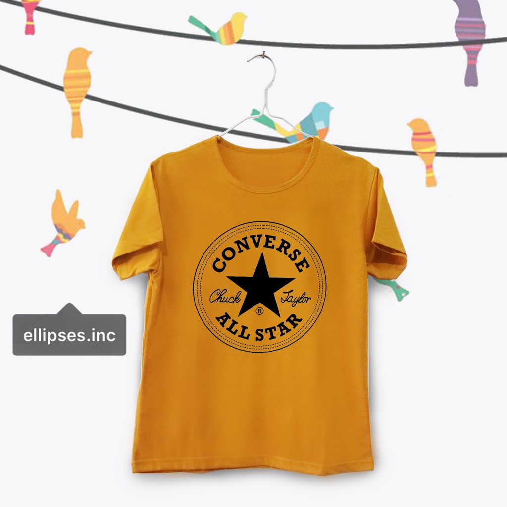  Kaos  Wanita Lengan Pendek Converse Warna  Mustard  