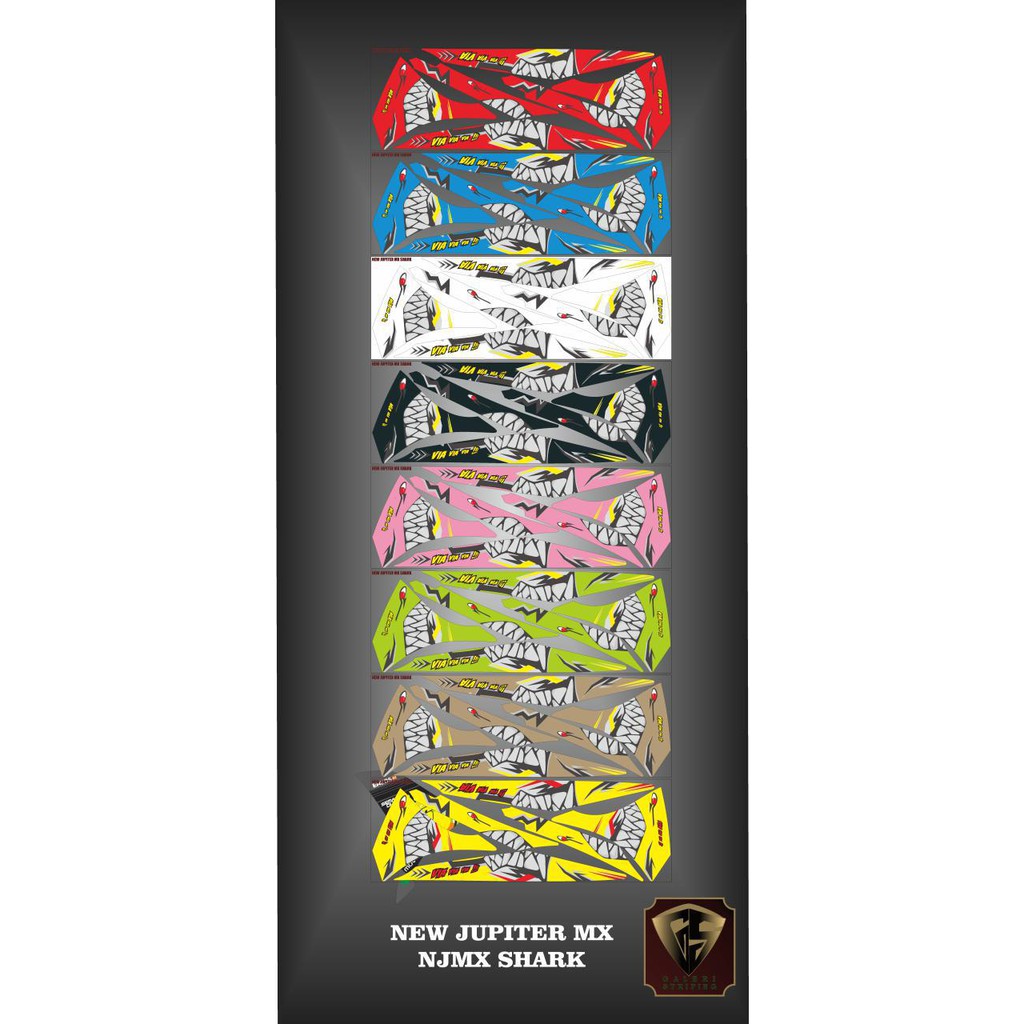Decal Stiker Sticker Striping list New jupiter mx shark
