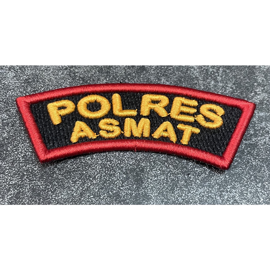 Badge Timbul Polres Asmat - Bet Polr*s - Bordir Asmat