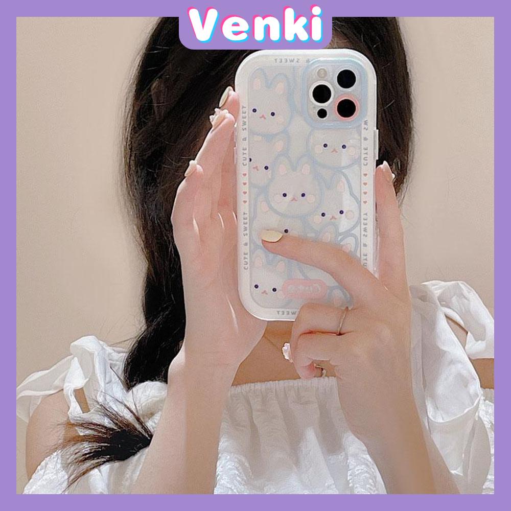 iPhone Case Silicone Soft Case Clear Case Airbag Shockproof Protection Camera Frosted Cartoon Rabbit Cute Compatible For iPhone 11 Pro Max 13 Pro Max 12 Pro Max 7Plus xr XS Max