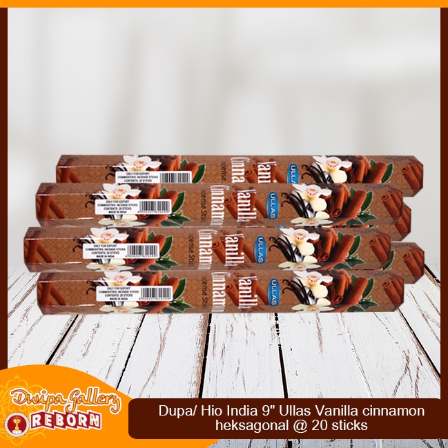 Dupa Hio India Wangi Vanilla Cinnamon Ullas hexagon 1 box 6pcs @20stk