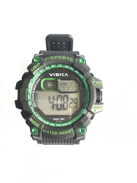 Jam tangan sporty digital fashion watch visica anti air diameter besar