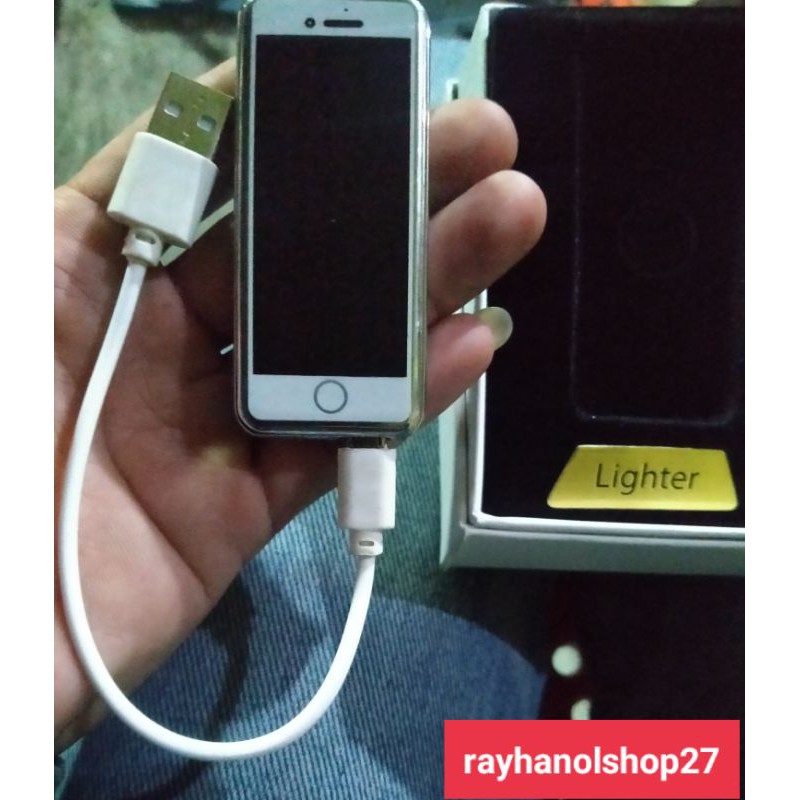 NEW!! KOREK API ELEKTRIK U S B MOTIF IPHONE MEWAH ELEGAN TAHAN LAMA MUDAH DI GUNAKAN