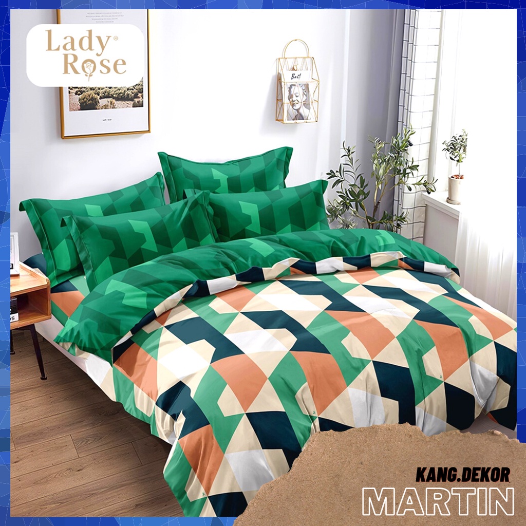 BEDCOVER LADY ROSE MARTIN QUEEN KING SINGLE SIZE 160X200 180X200 120X200 BED COVER SET MOTIF SEPRAI NO 1 2 MURAH NO 1 2 3 SEPRAI MURAH SEPREI AESTHETIC BEDCOVER CANTIK SEPRE ANTI LUNTUR MOTIF LADYROSE PLUS SARUNG BANTAL SPREI DEWASA ALAS KASUR ADEM