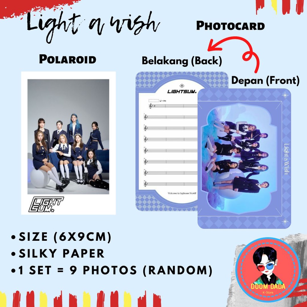 Paket Polaroid LIGHTSUM Yujeong Hina Chowon Huiyeon Jian Nayoung Juhyeon Sangah / Paket  Photocard L