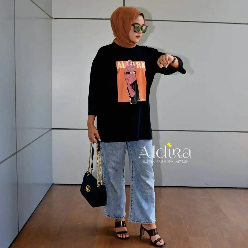 Aldira Baju Atasan Wanita Kekinian2022 Model Baju Atasan Wanita Terbaru Kaos Wanita Warna Hitam