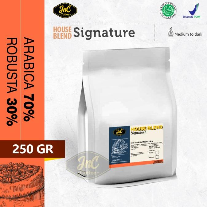 

TERLARIS House Blend JnC Signature 250 Gr 70% Biji Kopi Arabika 30% Robusta /KOPI RUBE/KOPI KAPAL API/KOPI SLB/KOPI PEJUANG/KOPI BUBUK