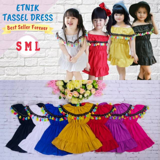 ETNIK TASSEL DRESS anak