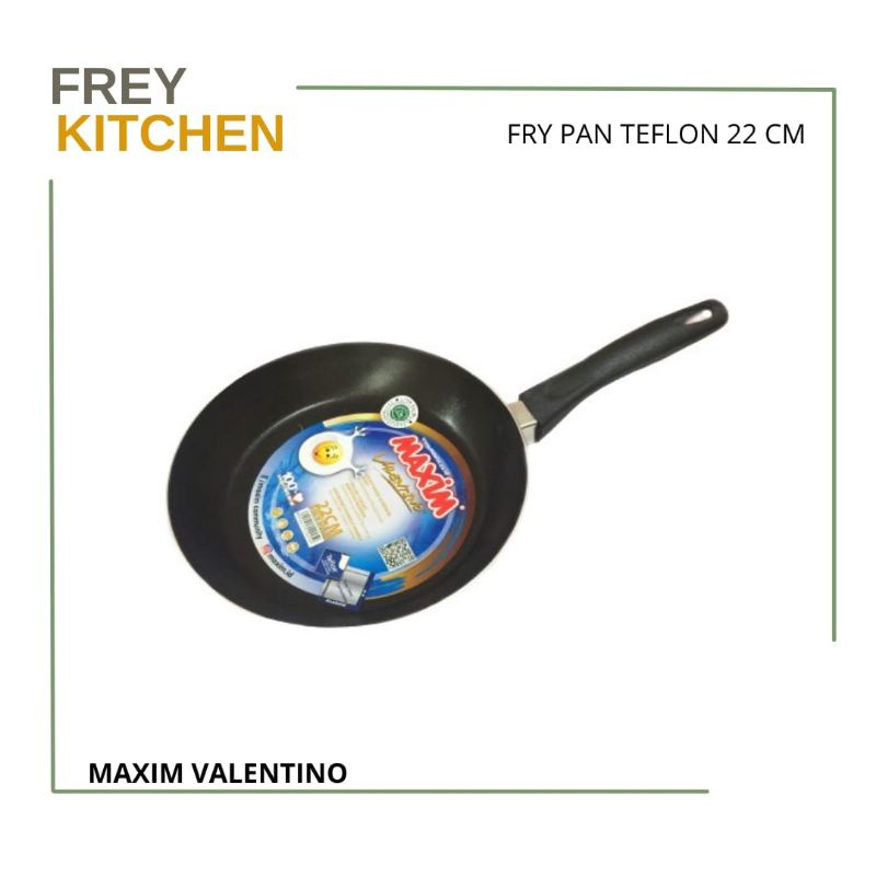 Maxim Valentino Fry Pan Teflon 22cm - Wajan Teflon Maxim 22cm