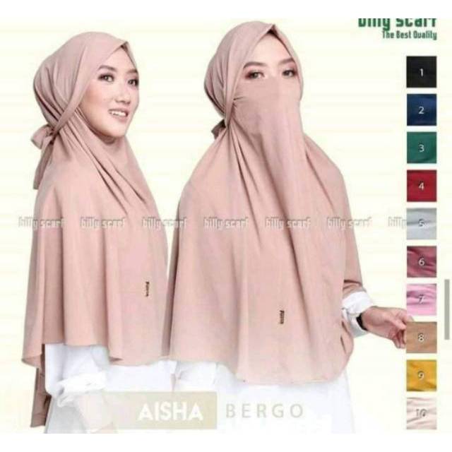 {COD} hijab cadar ORI 10pcs seri warna/hijab jersy / hijab syar'i / hijab jumbo panjang/ hijab murah