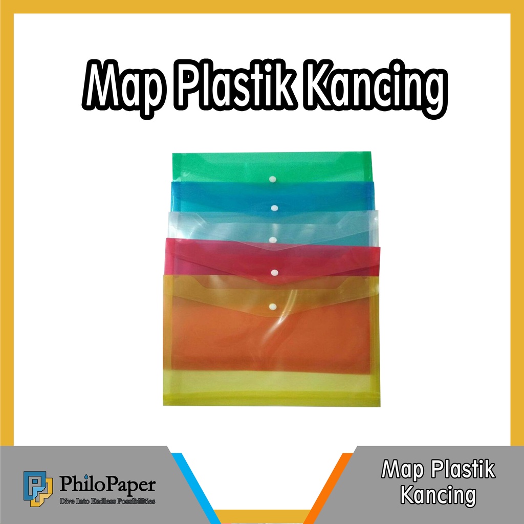 

ATK ~ Map Plastik Kancing Warna Transparan