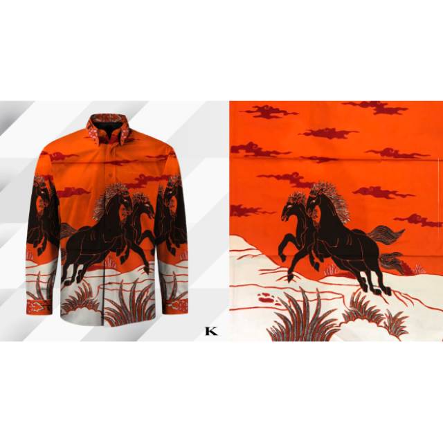 Batik ATBM Khas Pekalongan Lengan Panjang Motif Kuda