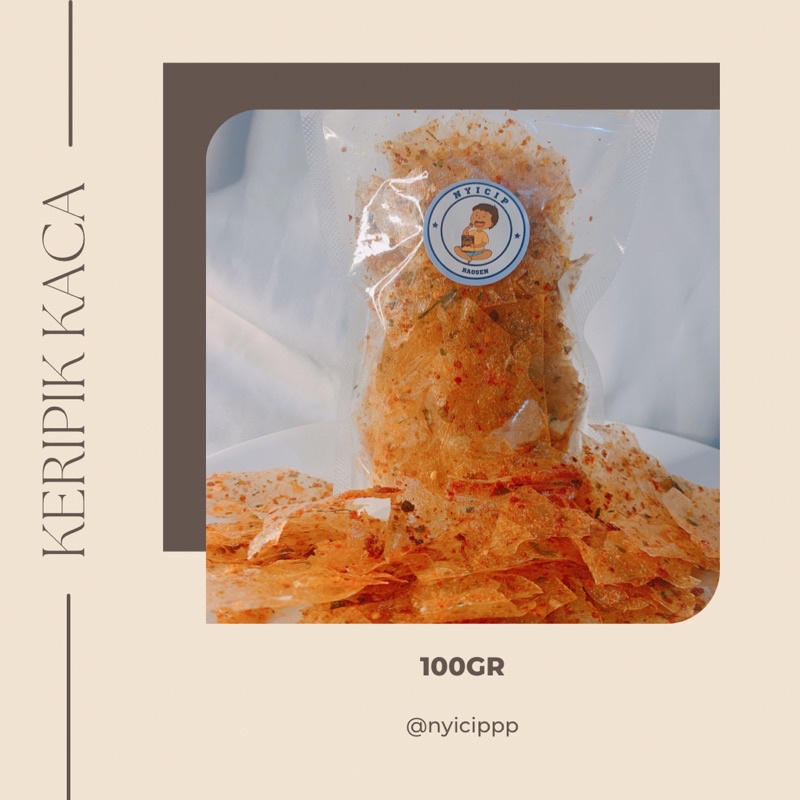 

kripik kaca pedas / keripik kaca pedas 100 gram / keripik tipis