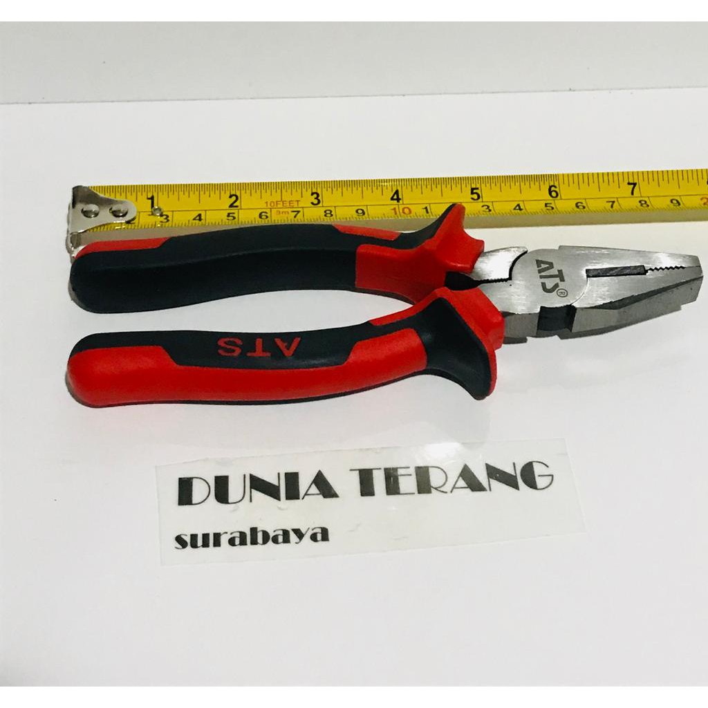 Tang Kombinasi ATS 7in Merah Hitam / Chrome Combination Plier 7 Inchi / Tang Serbaguna