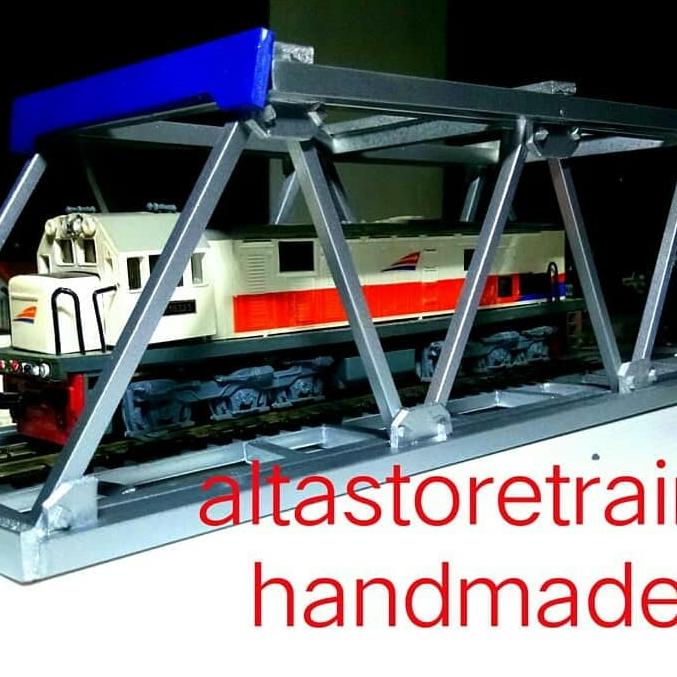 Miniatur Kereta api jembatan 30 cm barang ready