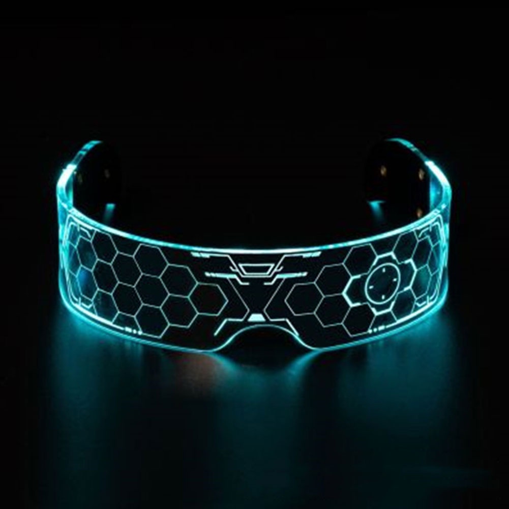 【TK】LED Luminous Sunglasses Vintage Punk Goggles Men Women Fashion Party Christmas Colorful Light Up Glasses Đạo cụ bầu không khí KTV