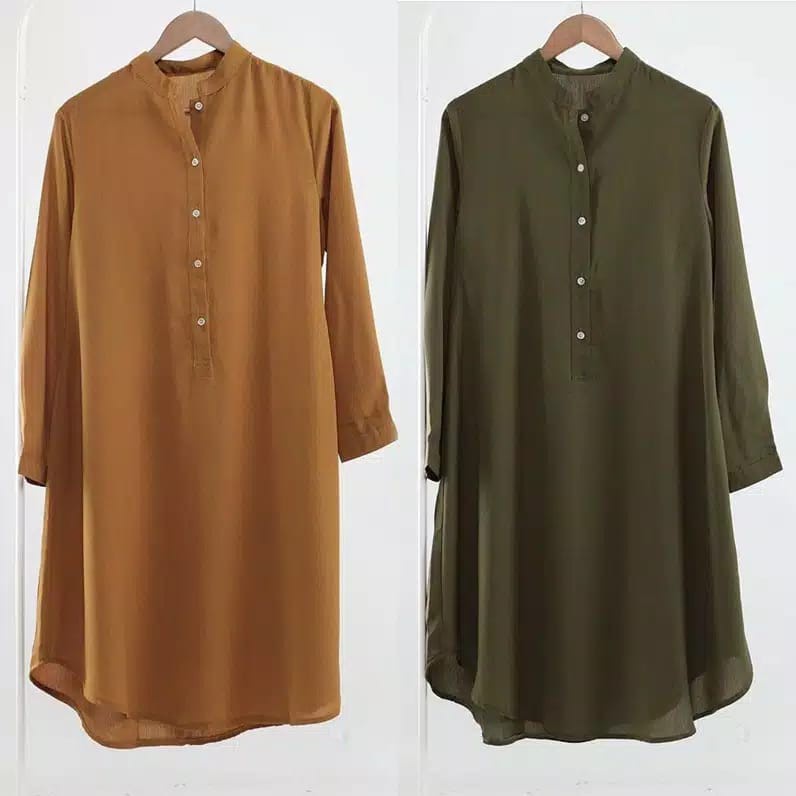 BRILIE TUNIK – BAJU ATASAN POLOS WANITA TERBARU LENGAN PANJANG – ATASAN WANITA BLOUSE – ATASAN ANAK PEREMPUAN PUTIH IMPORT – LONG TUNIK – ATASAN TUNIK WANITA RAYON – ATASAN WANITA JUMBO - OVERSIZE