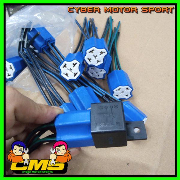 soket Relay universal. Soket relay foglamp headlamp. relay 4 kaki .