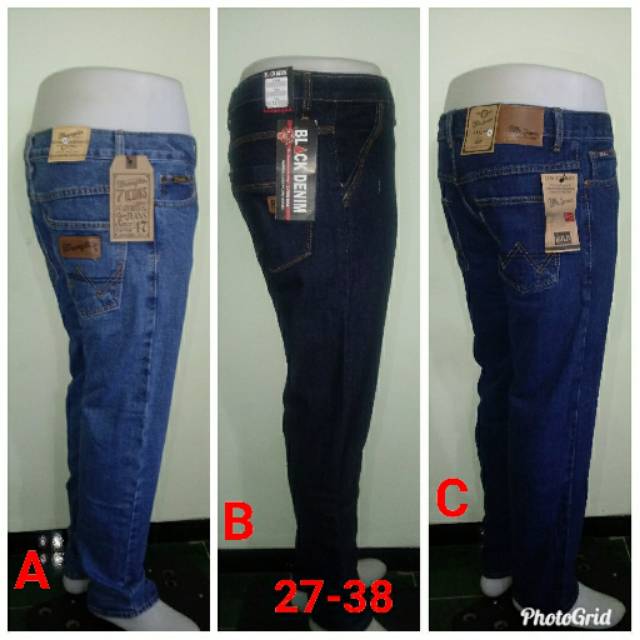Celana Jeans Panjang Pria Remaja Dewasa Hitam Garmen (Wrankler)