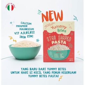 Yummy Bites Star Shaped Pasta 250 gr MPASI usia 7 m+